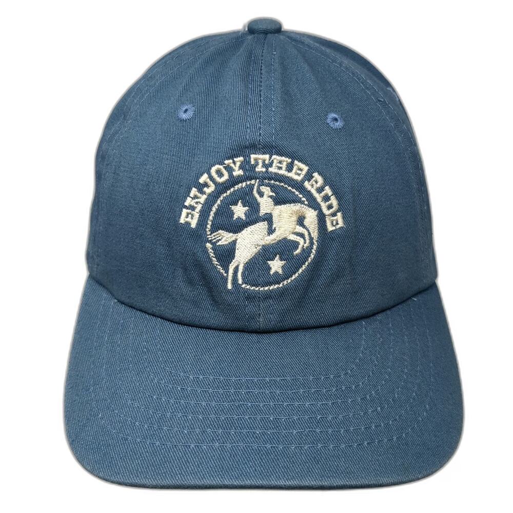 Bokeh Supply Baseball Cap Blue One Size Enjoy The Ride Horse Rider Hat Cotton